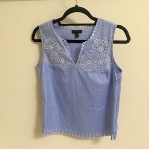 J. Crew scalloped edges top